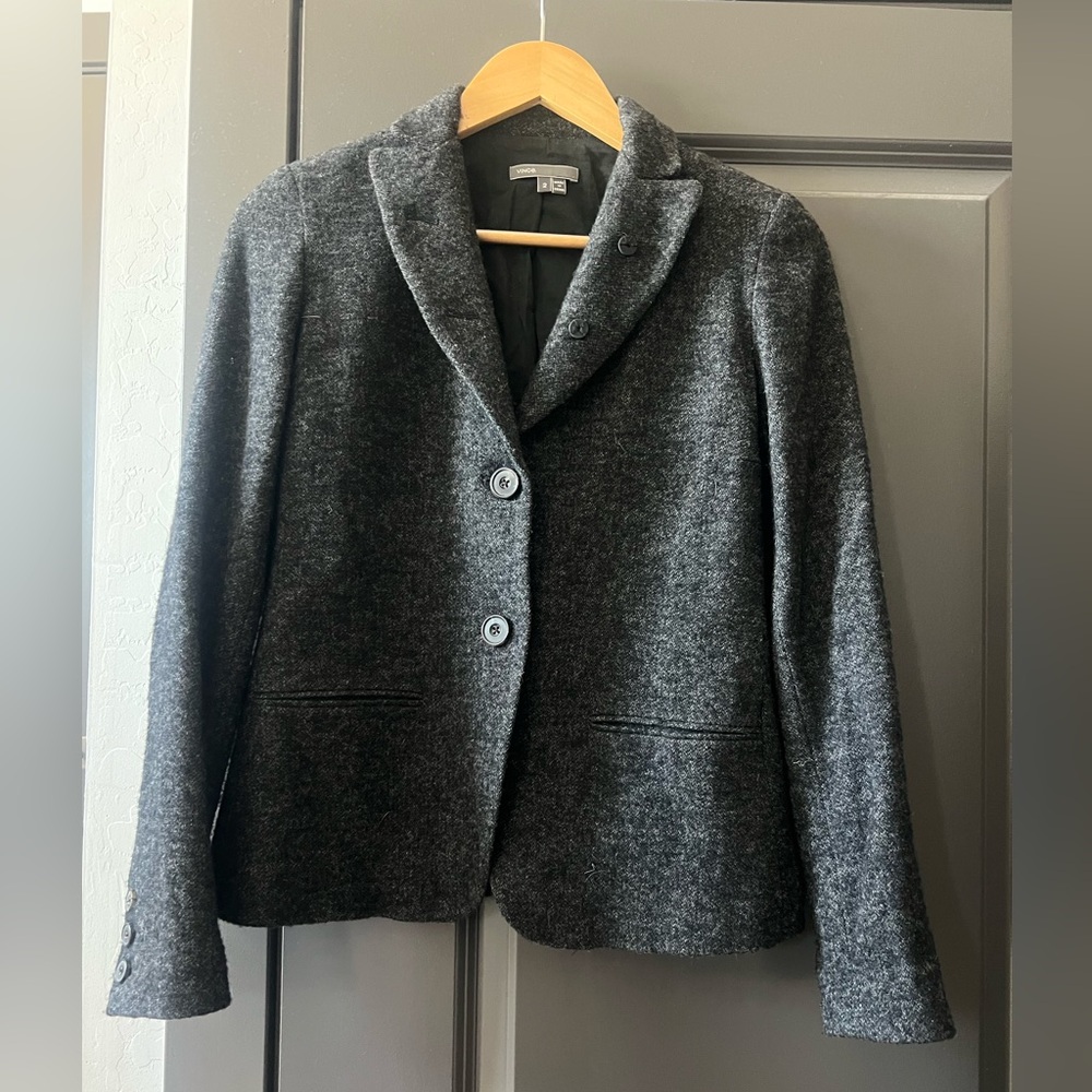 Vince Women's Gray Wool Blend Blazer